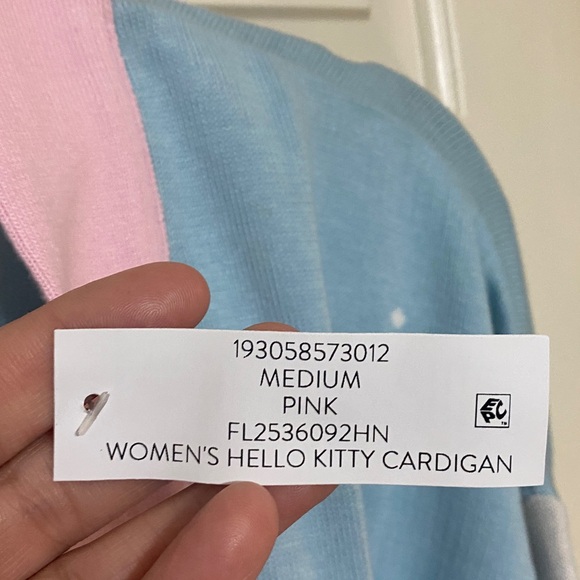 Hello Kitty Women's Cardigan - Pink and Blue - Picture 6 of 6